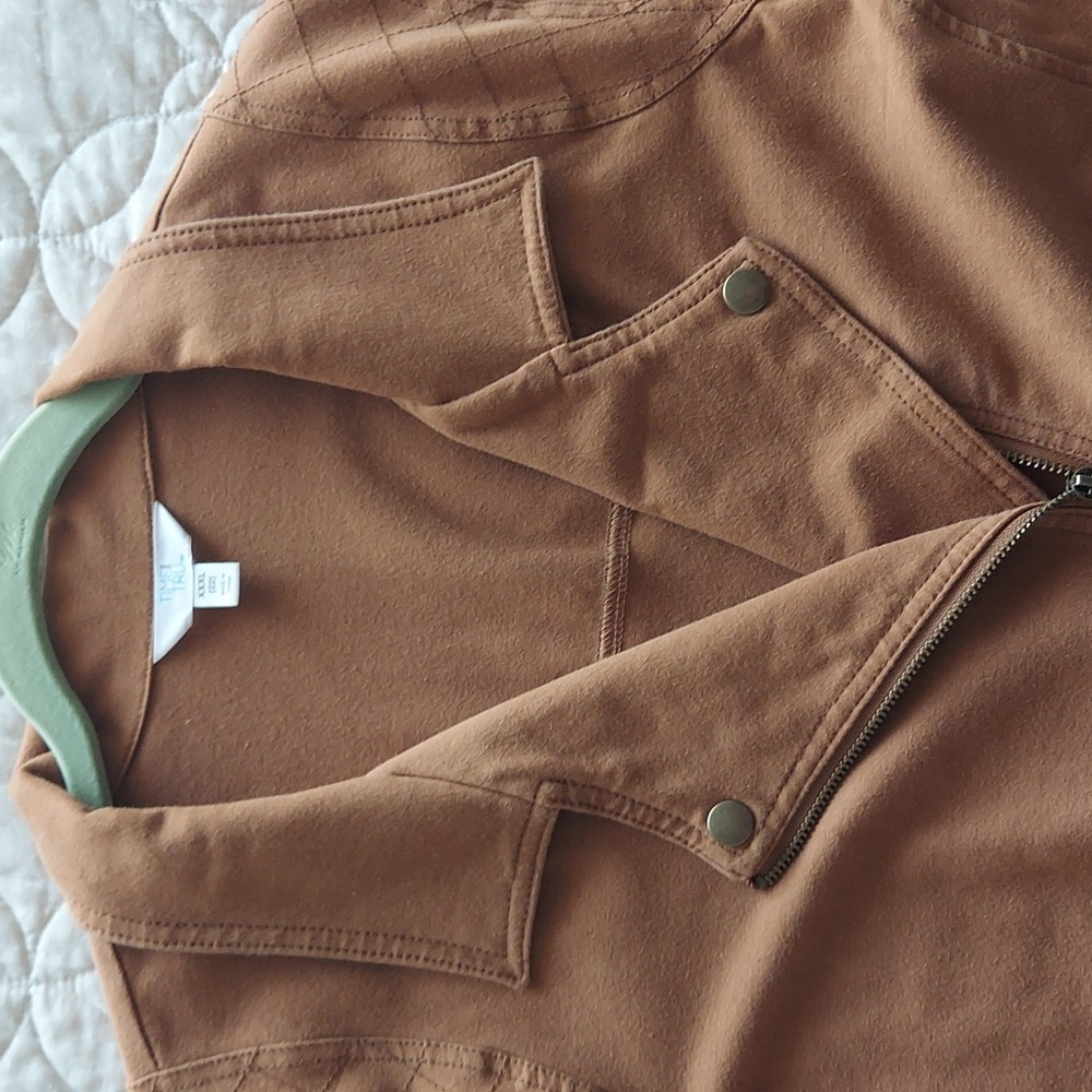 Camel/Tan Moto Jacket (Fits Like 18W-20W) - Picture 4 of 11